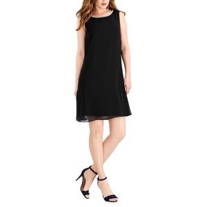 NWT MSK Rhinestone Neck T-Back Sleeveless Cocktail Dress Black